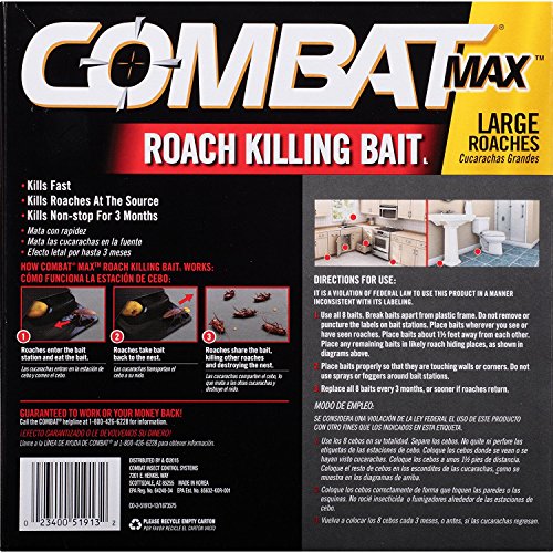 Combat Combat1258 MAX Killing Roach Bait Station, 16-Pack