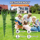 Mole Repellent for Lawns, Sonic Mole Repellent Solar Powered, Screw Gopher Snake Groundhog Vole Trap Outdoor with 3 Vibration Modes Anti-Adapt,Quiet,Chemical Free Mole Stakes Mole Trap for Lawns,4pcs