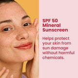 Healthy Skin Lab Protect Tinted Moisturizer & Mineral Sunscreen SPF 50, Hyaluronic Acid, Zinc Oxide, Titanium Dioxide for Deep Hydration, Dermatologist-Tested, Suitable for All Skin Types, 50ml