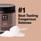 Perfect Keto Exogenous Ketones Powder, BHB Salts for Ketosis & Fasting Support, Electrolytes for Hydration, Caffeine Free Energy, Chocolate, 8.57 oz