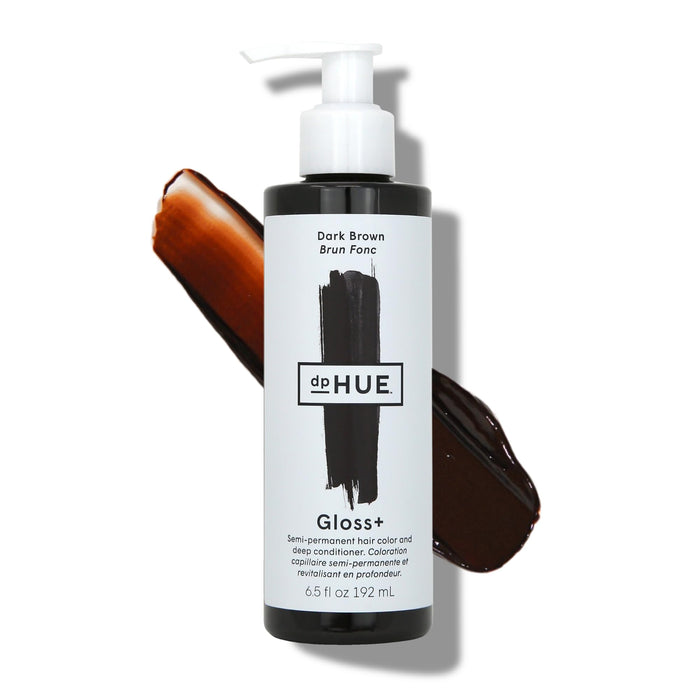 dpHUE Gloss+, Dark Brown - 6.5 oz - Semi-Permanent Hair Color & Conditioner - Paraben, SLS & SLES Sulfate Free - Vegan, Leaping Bunny Certified