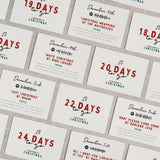 Christmas Advent Calendar Greeting Card - 24 Day Countdown Gift 300gsm Coated Paper in a Kraft Box for Someone who is Important to you! (Film theme)