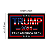 Trump 2024 Flag, 3x5 Feet Take America Back Flag Double Sided and Trump 2024 Stickers, Trump American Flag with 2 Brass Grommets Outdoor Indoor Garden