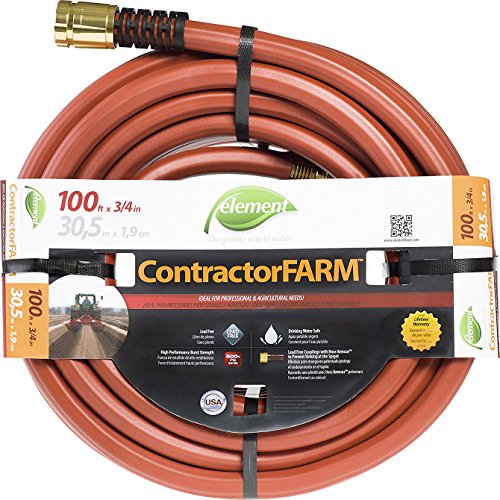 SWAN Products ELCF34100 Garden Hose, 100 ft, Red