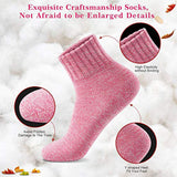 MORECOO Womens Socks Winter - Christmas Gifts for Women - Thick Wool Soft Warm Fuzzy Cozy Socks for Women