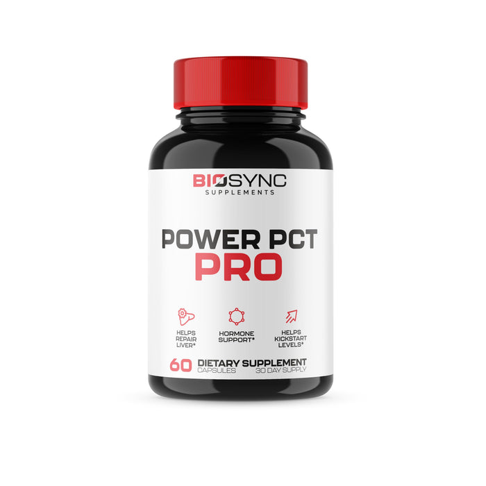 BioSync Supplements | #1 Effective Premium PCT Supplement for Men | Post Cycle Therapy to Kickstart Levels, Repair Liver, Block Estrogen, Balance Hormones | 8 Powerful Ingredients - 60 Capsules