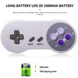 MODESLAB 2 Pack 2.4 GHz Wireless Controller Gamepad Compatible for Retro SNES [7 Pin Connector] [Rechargeable] [Plug & Play] (Non PC USB Version)