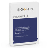 BIO-H-TIN Vitamin H 5 mg (biotin) for healthy hair & nails, 30 tablets for 2 months