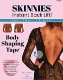 Skinnies Instant Lifts - 5 Pair Back Lifts - PATENTED MADE USA FLATTENS BACK FAT INSTANTLY Clear Adhesive Strips Instantly Smooth Back Fat. Go Backless!