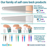 BackBliss Easy Reach Lotion Applicator for Backs - Made in Britain for Men and Women Clear