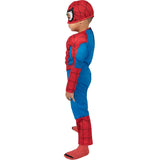 Party City Classic Spider-Man Muscle Halloween Costume for Toddler Boys, Marvel Comics, 3-4T, Includes Jumpsuit and Mask