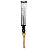 Winters TIM Series Dual Scale Valox Industrial 9IT Thermometer, 6" Stem, 3/4" NPT with Thermowell, 0-160 F/C Range