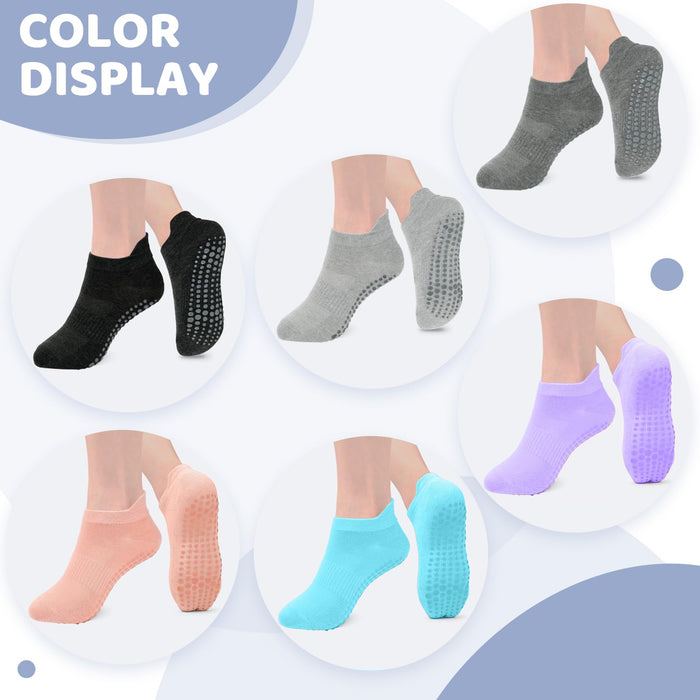 Pilates Grip Socks for Women Men Size 9-11 Yoga Socks Accessories Non Slip Grippy Socks Soccer Womens Hospital Barre Black Barefoot Socks Grippers Postpartum Essentials Non Skid Socks For Elderly Gift