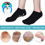 Gel Socks, Moisturizing Socks, Soft Moisturizing Gel Socks, Gel Spa Socks for Repairing and Softening Dry Cracked Feet Skins, Gel Lining Infused with Essential Oils and Vitamins (Black&Gray)