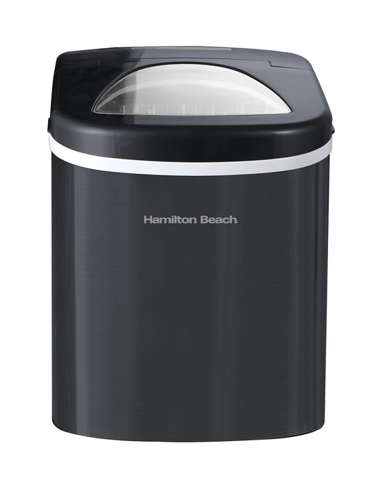 Hamilton Beach Compact Red Stainless Steel Ice Maker Machine