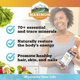 Maximum Living MineralRich Minerals Supplement with Aloe - Liquid Blend of Vitamins and Trace Minerals - 32 oz