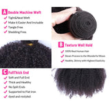 Mongolian Afro Kinky Curly Bundles Human Hair 12 Inch 4B 4C Afro Kinky Bulk Human Hair Bundles Unprocessed Virgin Hair Curly Weave Hair Bundles for Women Natural Black