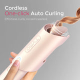 Cordless Automatic Curling Iron 1 Inch - TYMO Rotating Curling Wand Anti-scald & Tangle-free for Easy Lasting Curls, Ceramic Hair Curler Portable, Rechargeable(60Min Runtime) & Dual Voltage for Travel