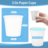 3 oz Small Paper Cups Mouthwash Cups Disposable Bathroom Cups 3 OZ Paper White Eco Friendly Mini Cups for Rinsing Espresso Shot Disposable Paper Cups for Party Travel Drinking BBQ 300 Count