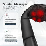 iKristin Neck Massager with Heat, Shiatsu Massager for Neck, Back, Shoulder, Foot and Leg, Deep Tissue 3D Kneading Massager for Relax Muscles at Home and Offie, Comfort Gifts for Women and Men