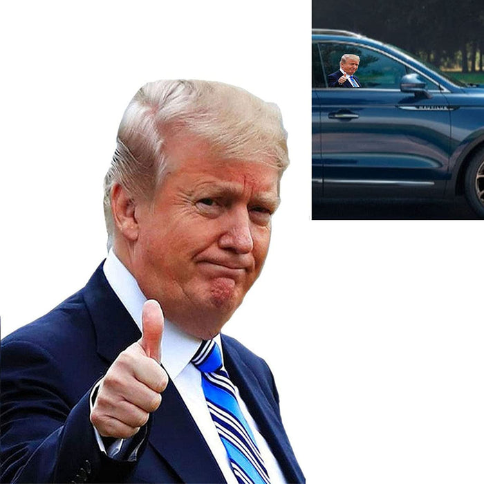 Toogod Trump Car Sticker Window Cling Window Decal Automotive Decals(for Passenger/Right Side)