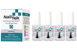 Nail Tek Quicken, Fast Drying Top Coat for All Nail Types, 0.5 oz, Value 4-Pack