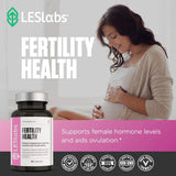 LES Labs Fertility Health – Cycle Regulation, Ovulation & Fertility Support, Hormonal Balance, Ovarian Health – Myo-Inositol, Vitex, Chaste Tree, DIM & Folate – Non-GMO Supplement – 60 Capsules