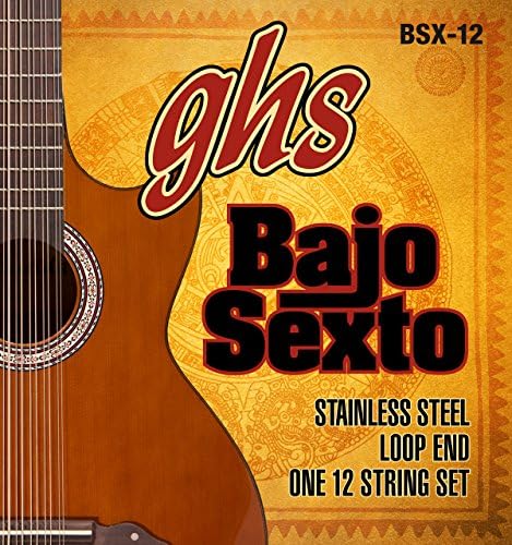 GHS Strings BSX-12 Stainless Steel Bajo Sexto, 12 Set, 24-92