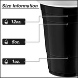 Lounsweer 100 Pack 16 Ounce Graduation Plastic Cups Heavy Duty Drinking Cups Disposable Cups Party Cups Water Cups for Graduation Drinks Soda Punch Barbecues Picnics(Black, White)