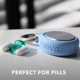 CURVD Premium Carrying Case - Durable Travel Keychain Container, Small Waterproof Holder for Earplugs, Pills, Coins Compatible with Loop, Eargasm & Vibes, or Compact Mini Purse Pill Box Container