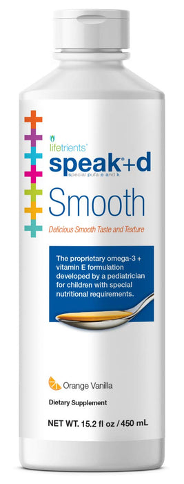 Lifetrients – Speak+D Smooth – Orange Vanilla – 15.2 oz – Pediatrician Formulated to Support Children with Special Nutritional Requirements – Enhanced with Omega-3 & Vitamins E’s, K's & D