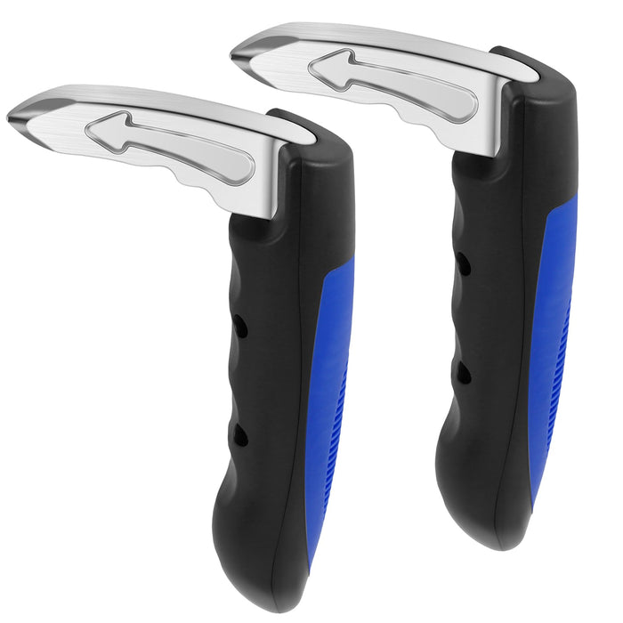 2Pcs Car Door Assist Handle, 3 in 1 Multifunction Portable Vehicle Support Handle, Seat-Belt Cutter and Window Breaker, Car Door Handle Assist for Elderly and Car Emergency Tool (Blue)