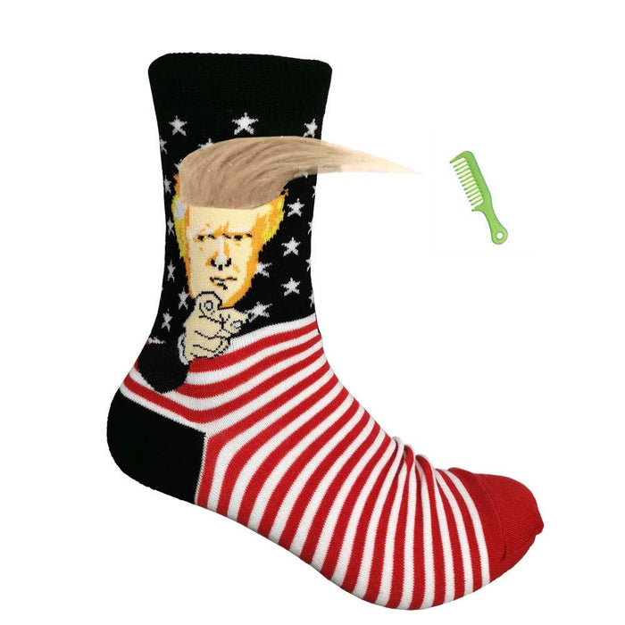 Trump Socks - Unisex Funny Gift Socks Novelty President 2024 Socks (Flag,One_Size)