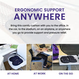 GSeat Lite Travel Gel and Foam Cushion - for Back Pain, Sciatica, Pressure Relief, and Tailbone Discomfort - Promotes Healthy Posture - Ergonomic Comfort - for Car, Commute, Airplane and Travel