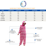 COSUSKET Fitted Unisex Adult Cheshire Cat Onesie Pajamas, Halloween Flannel Women's Cosplay Animal One Piece Costume