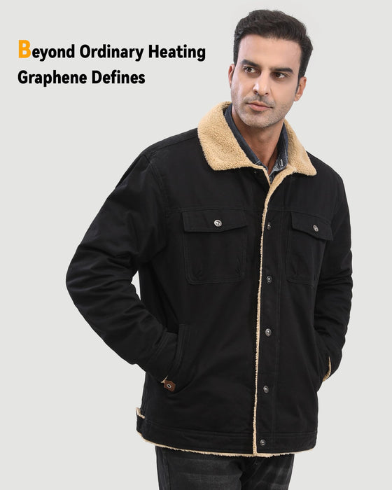 Men Heated Jacket Battery Pack Included Casual Fleece Lined Guy Christmas Xmas Birthday Gift Ideas Best Older Elderly Friend Coworker Unique Retirement Retired Appreciation Co Worker Adult