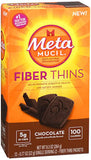 Meta Mucil Fiber Thins Chocolate - 24 ct, Pack of 3