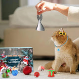 2024 New Cat Advent Calendar,24 Days Countdown to Christmas Advent Calendar Gifts,24 PCS Cat Feather Teaser and Ball Bells for Kitten Toys,Kitten Interactive Play for Cat Lovers