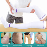 T.E.D. Anti Embolism Stockings for Women Men Thigh High, 15-20 mmHg Compression TED Hose with Inspect Toe Hole