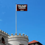 WENWELL Donald Trump and JD Vance 2024 Flags 3x5 Ft,Make America Great Again Trump Vance '24 Presidential Campaign Banners flag for car Boat Outdoor,2-Pack,1 Blue & 1 Black Flag with 2 Brass Grommets Each