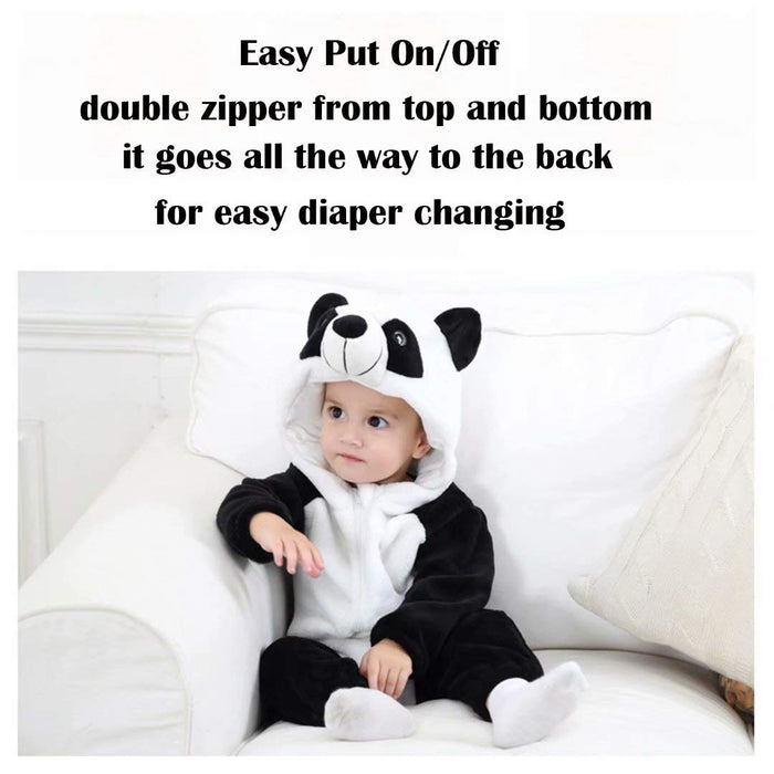 Baby Panda Costumes Unisex Toddler Outfit Halloween Dress Up Romper 6-12 Months