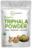 Micro Ingredients Organic Triphala Powder, 2 Pounds (Amla + Haritaki + Bibhitaki) | India Origin, Herbal Adaptogen Supplement, Supports Colon & Immune Health | Vegan, No GMOS