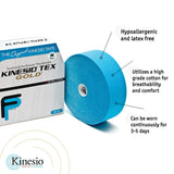 Kinesio Taping - Elastic Therapeutic Athletic Tape Tex Gold FP - Bulk Roll - Blue – 2 in. x 103 ft