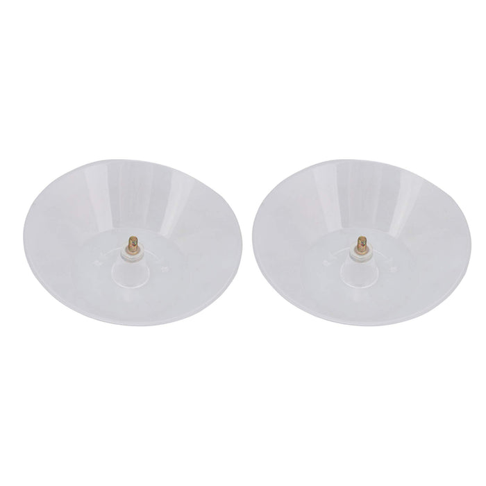Walmine Transparent Round Plastic Range Hood Oil Cup Thread Dia 4.5mm Hood Oil Collection for Home Pack of 2