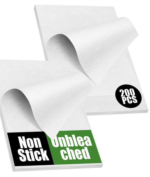 200 PCS Unbleached Parchment Paper Sheets for Baking 12x16 Inches, Non-Stick and Non-Toxic Pre-cut Parchment Sheets for Oven, Cooking, Grilling, Air Fryer and Steaming - Fit for Half Sheet Pans, White