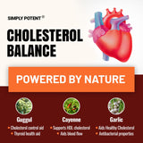 Cholesterol Support Supplement, Natural Capsuless with Garlic, Niacin, Policosanol, Guggul, Plant Sterol & Cayenne to Help Maintain HDL, LDL & Tryglycerides in Normal Range, 60 Pills
