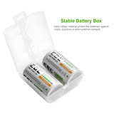 EBL Pack of 8 10000mAh Ni-MH D Cells Rechargeable Batteries, Battery Case Included