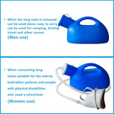 Urinals for women portable leak-proof female urinals ladies urination device 2000 ml large capacity urine cup for old women urinary incontinence hospital beds wheelchair (Blue)