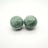 BCQLI 2" Greenish Stone Baoding Balls,Hand Exercise Tool