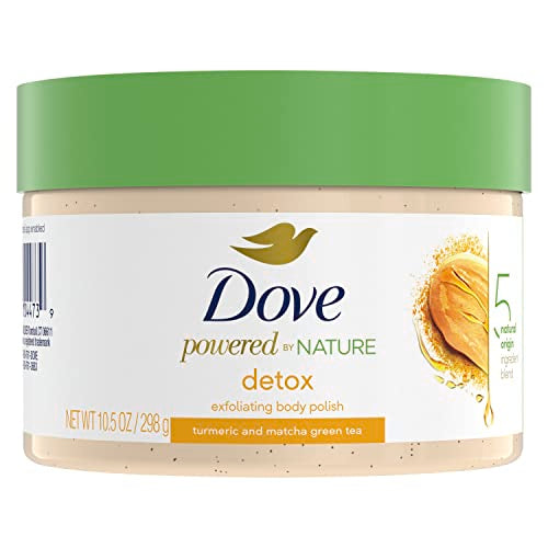 Dove Powered By Nature Exfoliating Body Polish Detox With 5 Natural Origin Ingredient Blend For Skin Care 10.5 oz